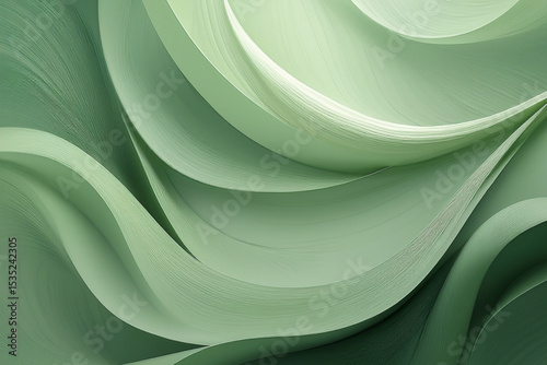 Soft Organic Abstract Background in Sage Green