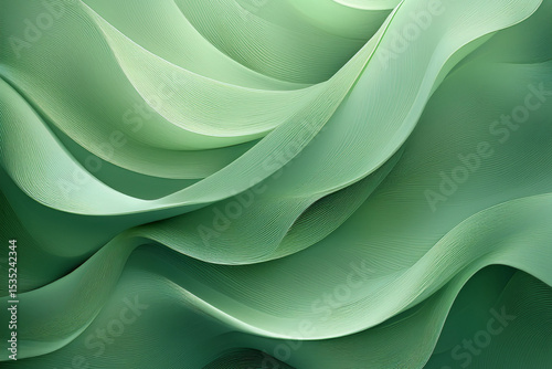 Soft Organic Abstract Background in Sage Green