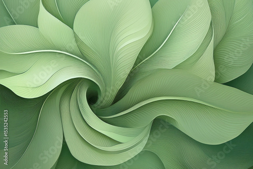 Soft Organic Abstract Background in Sage Green