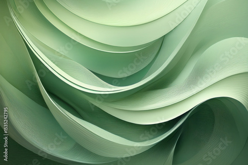 Soft Organic Abstract Background in Sage Green