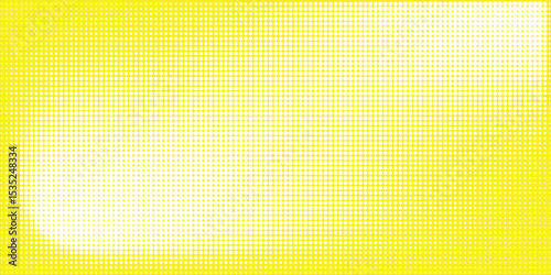 Grunge halftone gradient background. Faded grit noise texture. White and yellow sand wallpaper. Retro pixelated backdrop. Anime or manga style comic overlay. Vector graphic design textured template