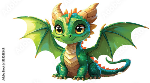 A little dragon, cute and friendly to all humans.