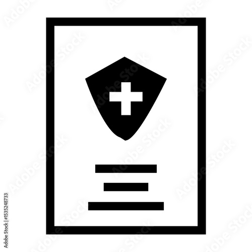 vector illustration of a health document con