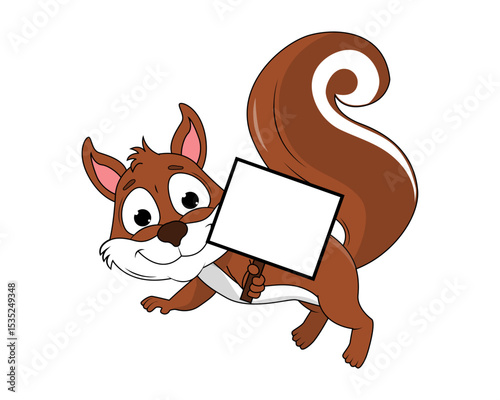 Cute Squirrel Animal Cartoon Illustration