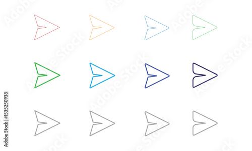 Send Icons Colorful Vector Design. Built for scalability, style adaptability, and pixel-perfect performance.