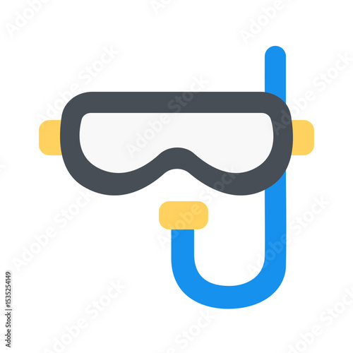 snorkeling google glasses icon vector illustration. Summer holiday vectors.