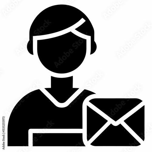 Email Parser Silhouette: Data Icon