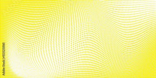 Grunge halftone gradient background. Faded grit noise texture. White and yellow sand wallpaper. Retro pixelated backdrop. Anime or manga style comic overlay. Vector graphic design textured template