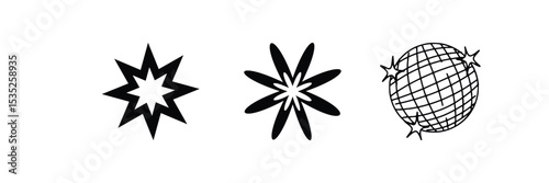 Stylized starbursts with unique shapes, perfect for attention-grabbing designs