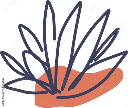 Aesthetic organic abstract shape hand drawn pastel blob