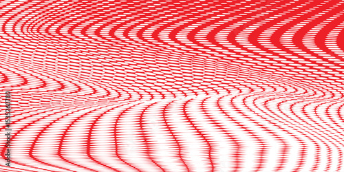 Grunge halftone gradient background. Faded grit noise texture. White and red sand wallpaper. Retro pixelated backdrop. Anime or manga style comic overlay. Vector graphic design textured template