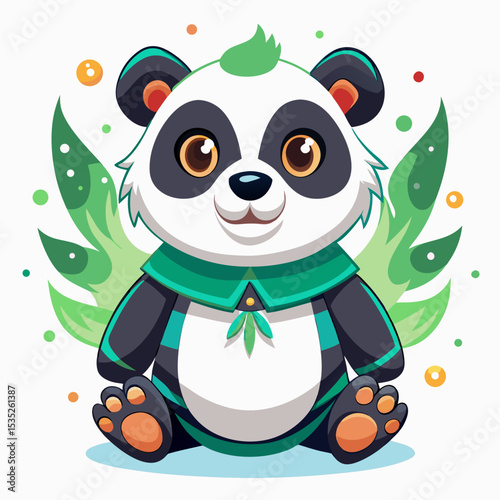panda and bamboo