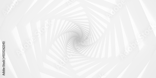 Fototapeta Naklejka Na Ścianę i Meble -  Modern minimal white honeycomb or hexagon geometry fading tunnel background
