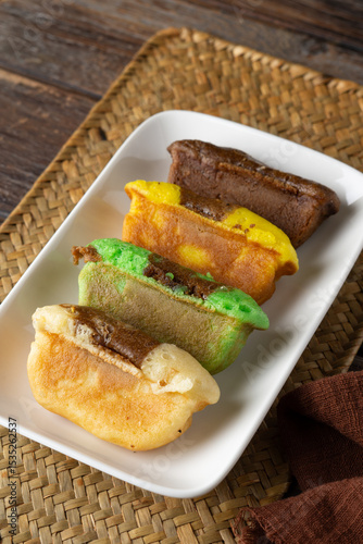 Kuih pukis also known as Indonesian apam cake served fresh as a traditional Southeast Asian dessert