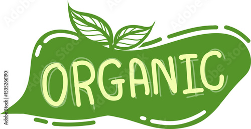 Organic food products logo. Ecology farm bio food vector premium badges stock illustration