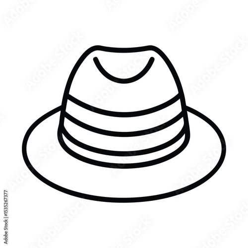 Cowboy Panama hat vector illustration