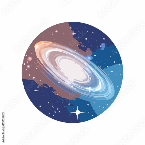 Vector Nebula and galaxies in space. Abstract cosmos background