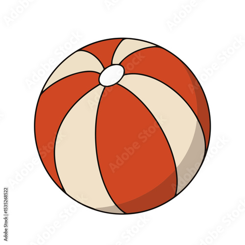 Beach ball cartoon vector illustration