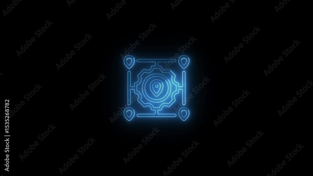 Local SEO Icon HD Video black background