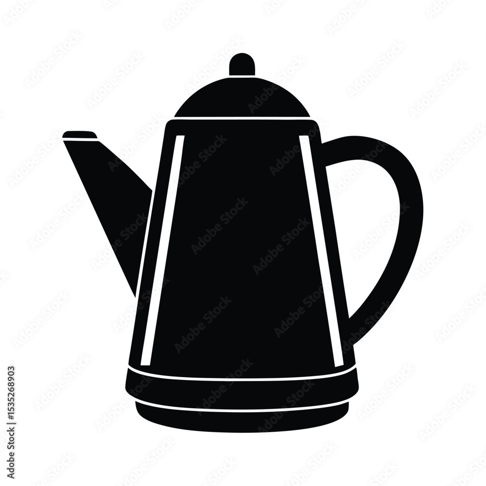 Fototapeta premium vector silhouette illustration of electric kettle