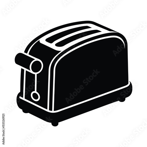 vector silhouette illustration of Bread Toaster Appliance Silhouette