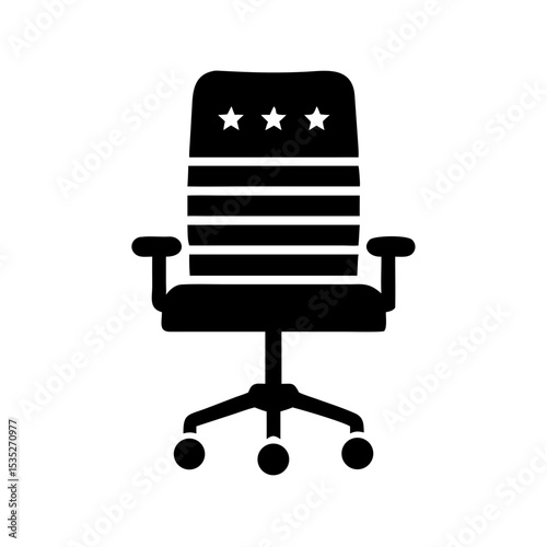 black office armchair