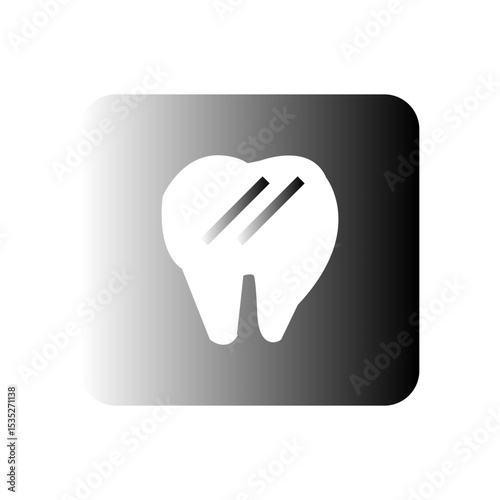 teeth gradient icon vector