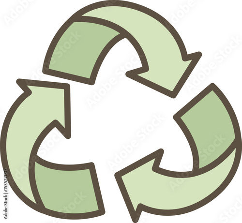 Eco-Friendly Green Recycle Symbol Illustration