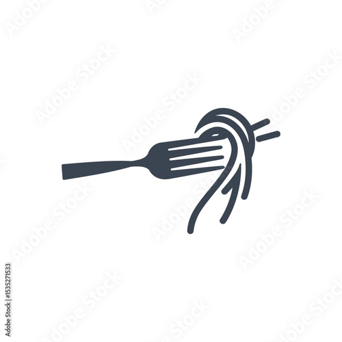 Fork with Noodles Icon