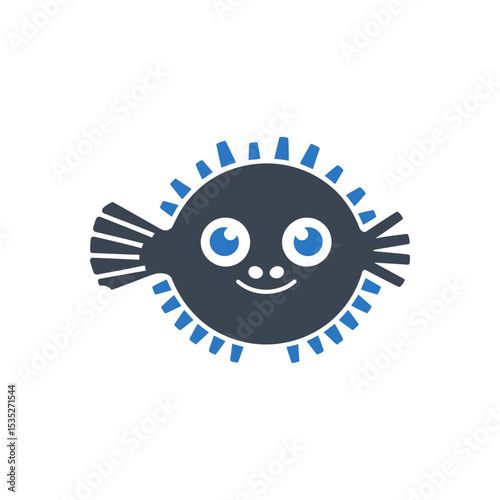 Cheerful Pufferfish Icon