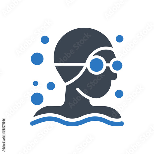 Swimmer with Cap Icon
