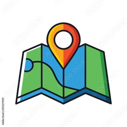 Map Icon (white background) Free Download Map Icon (white background) - GFXLoad