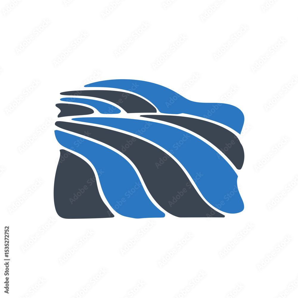 Fototapeta premium Wavy Terrain Icon
