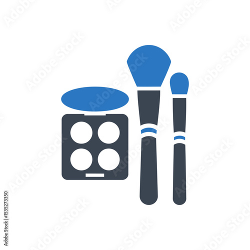 Makeup Brushes and Palette Icon