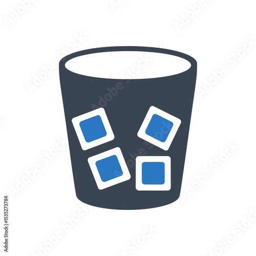 Ice Cubes in Glass Icon