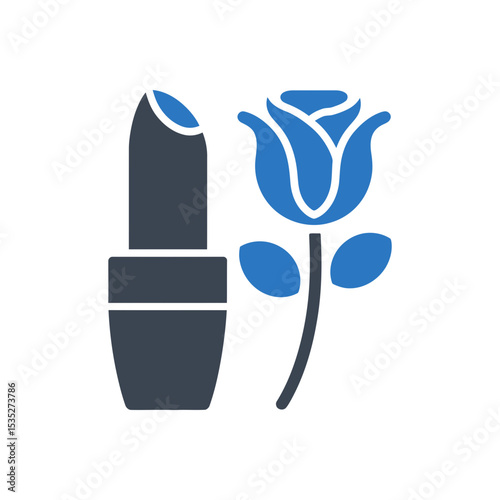 Lipstick and Rose Icon