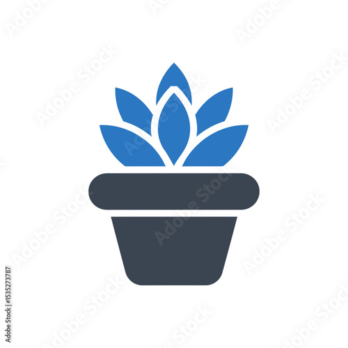 Succulent Plant in Pot Icon