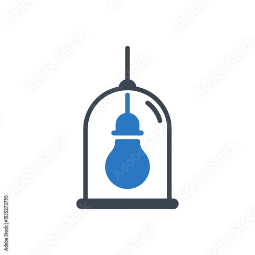 Light Bulb in Glass Dome Icon