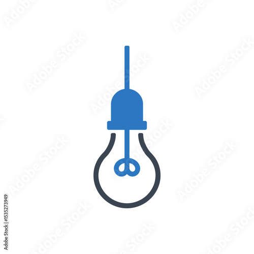 Hanging Light Bulb Icon