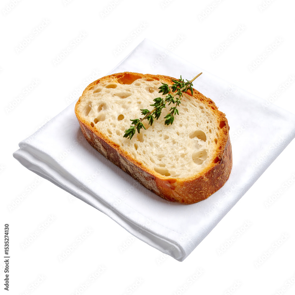 Golden Crust Sourdough Bread on White Napkin Golden Crust Sourdough Bread on White Napkin