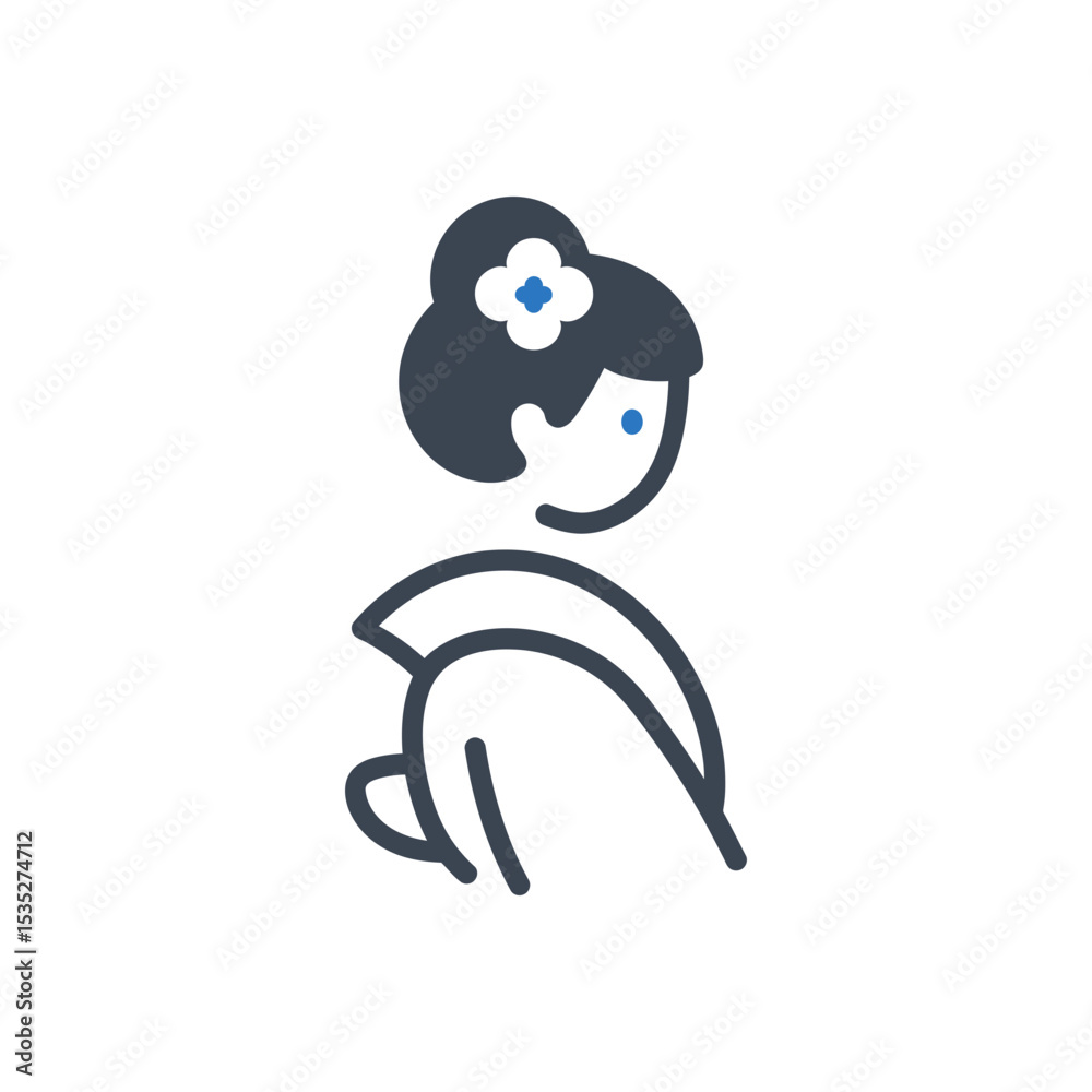 Traditional Woman Icon Traditional Woman Icon