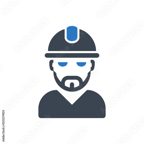 Worker with Helmet Icon