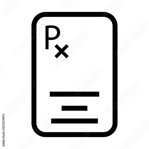 medical prescription icon vector
