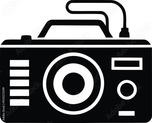 Compact Camera Silhouette - AI Generative
