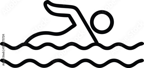 Person Swimming Icon