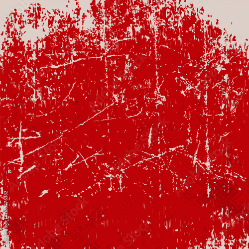 Abstract scratched red painted background. Dirty weathered cement wall with scratched paint. Abstract red paint grunge background.