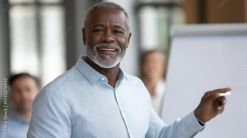 Obraz premium Effective Employee Training with African Businessman Mentorship