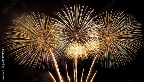 white yellow fireworks closeup in black background