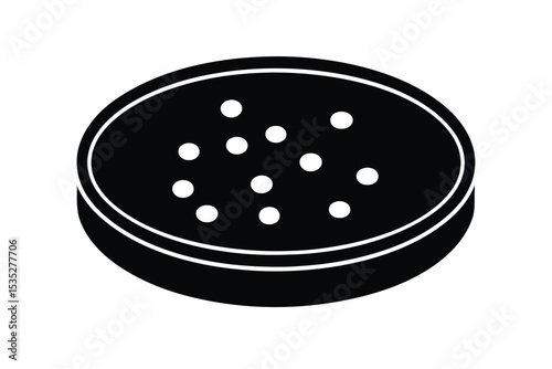 petrify dish vector icon on white