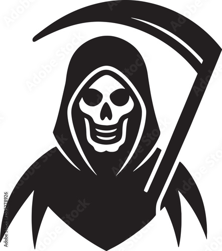 Grim Reaper Silhouette Icon